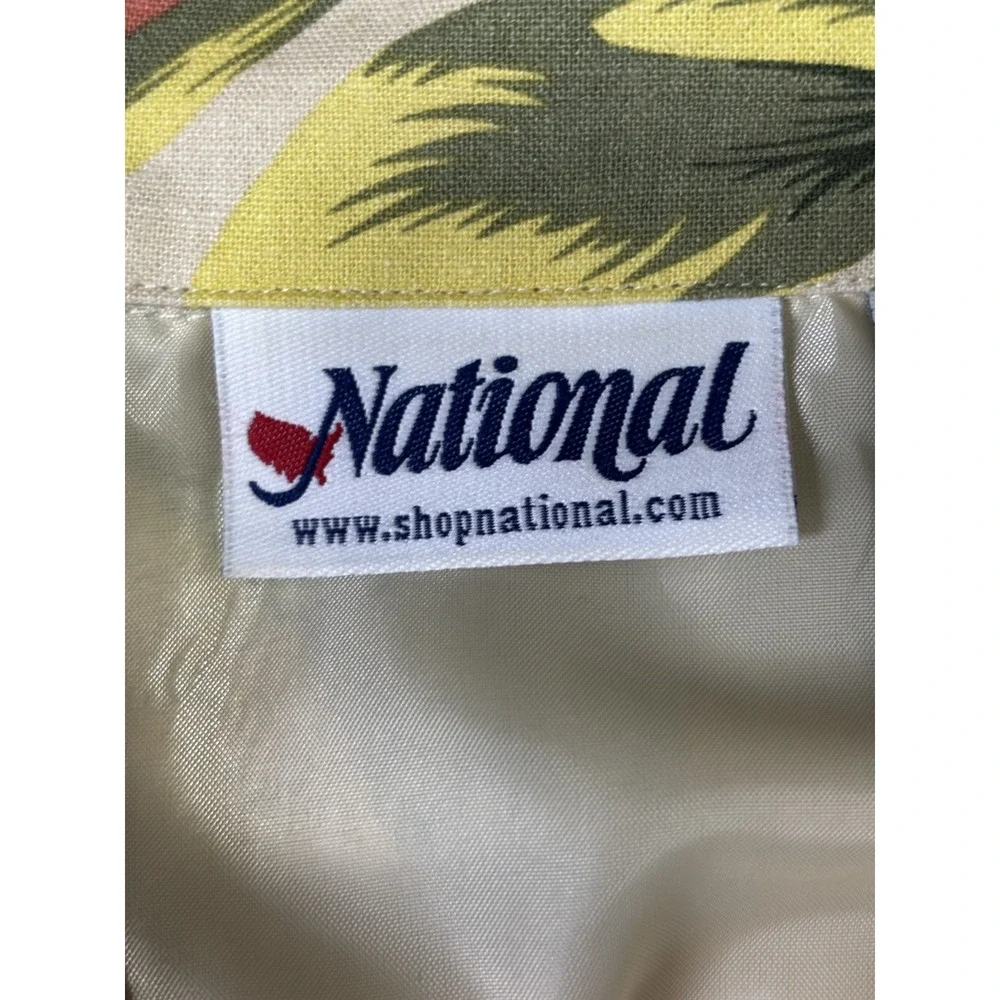 Vintage National 100% Silk Jacket Floral Tropical Aloha Boho Resort Chic Women M